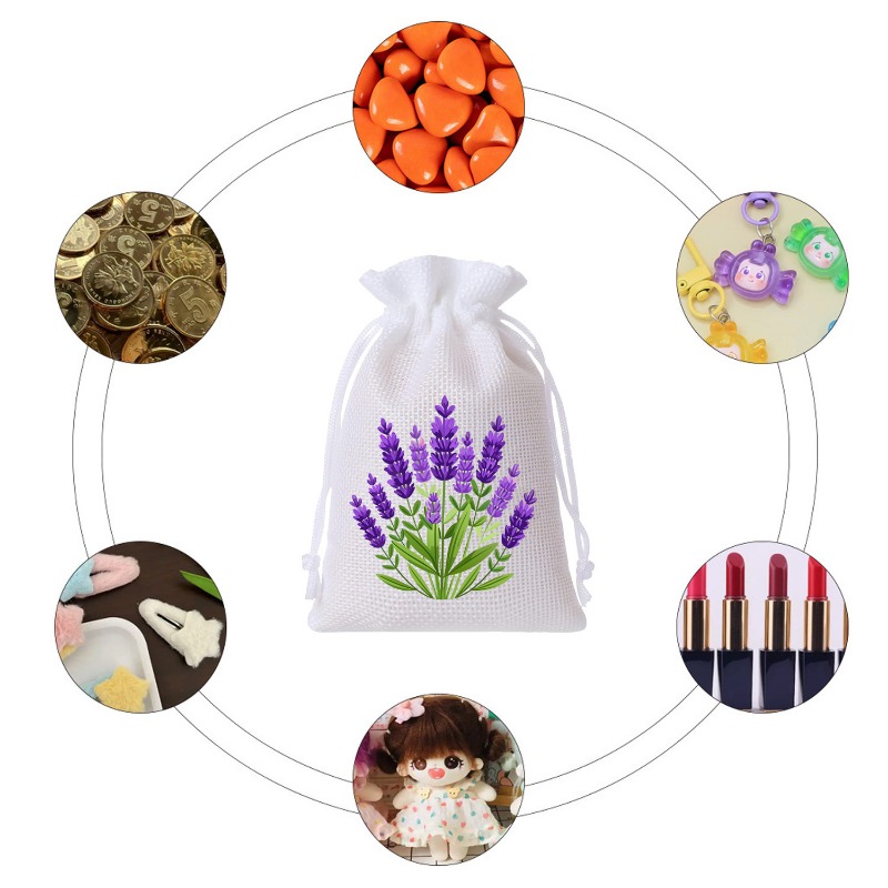 8pcs White Purple Drawstring L - đánh giá và giá Home Fragrance Linen